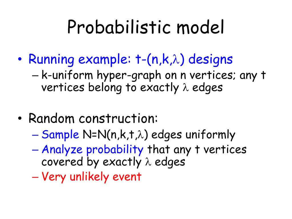 probabilistic model