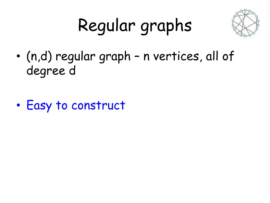 regular graphs