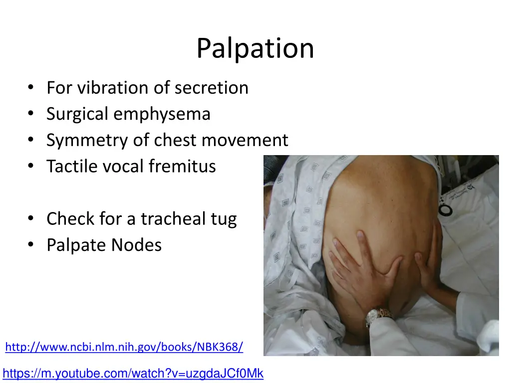 palpation