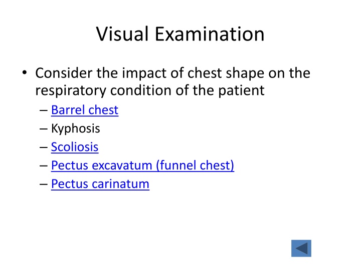 visual examination