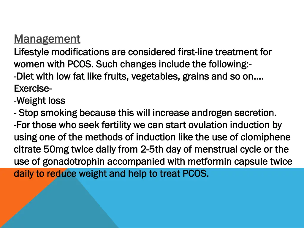 management management lifestyle modifications