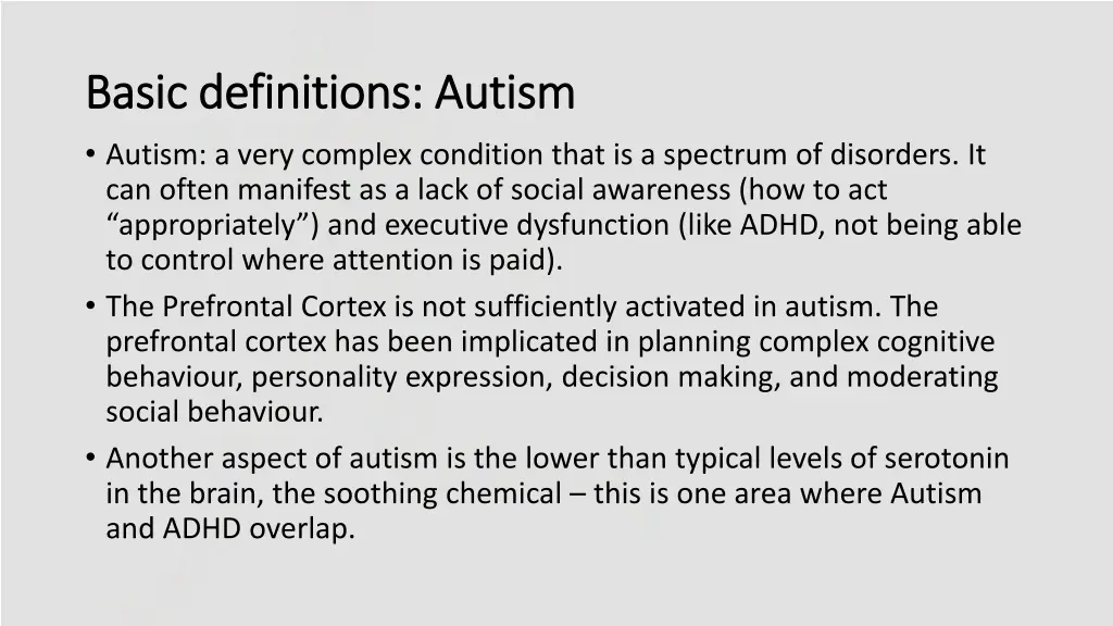 basic definitions autism basic definitions autism