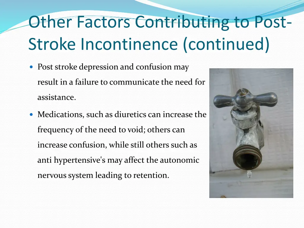 other factors contributing to post stroke 1