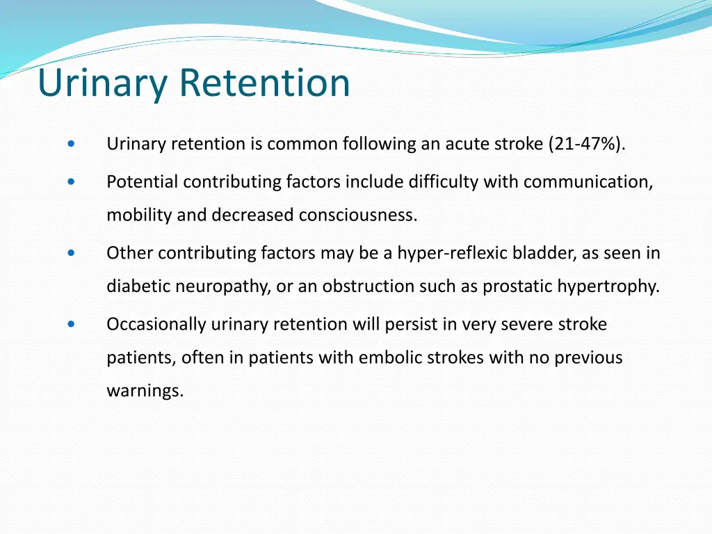 urinary retention