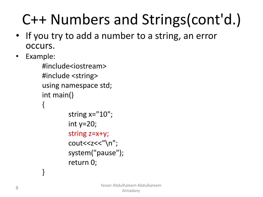 c numbers and strings cont 1