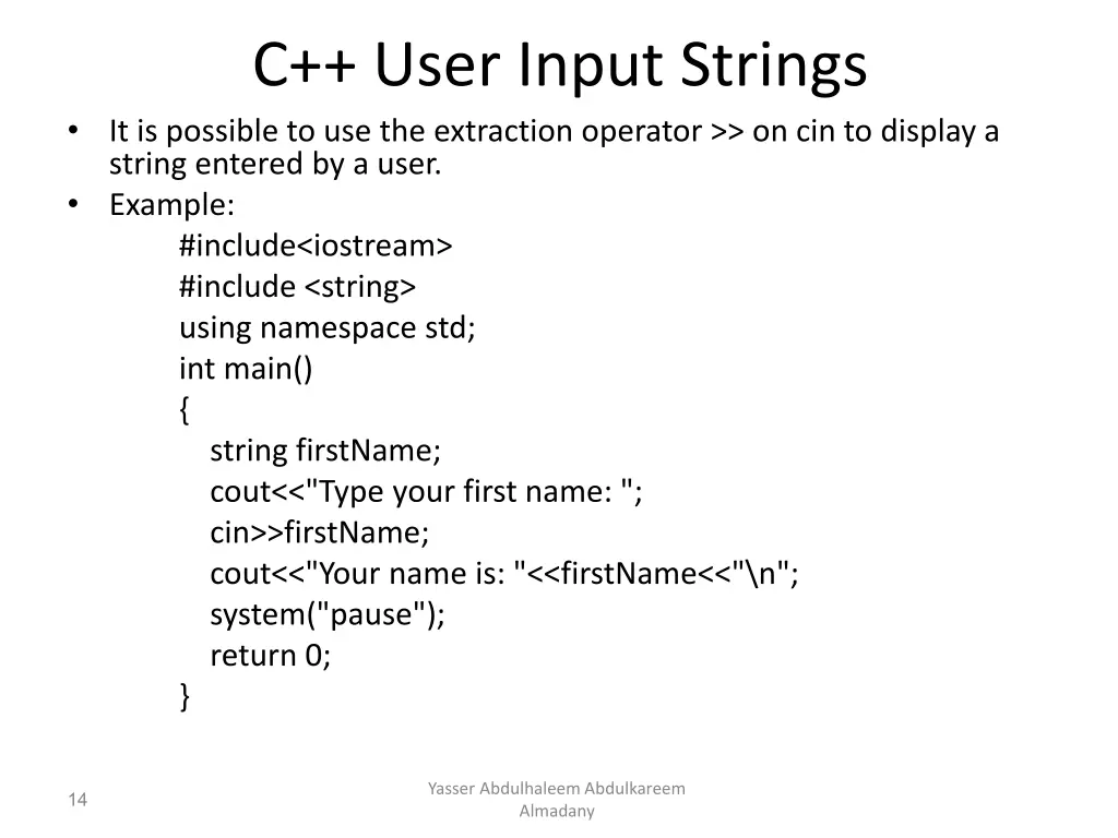 c user input strings it is possible