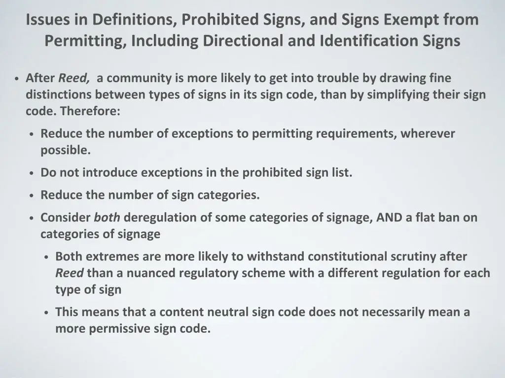 issues in definitions prohibited signs and signs