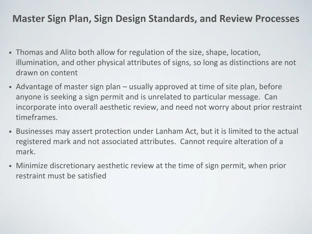 master sign plan sign design standards and review