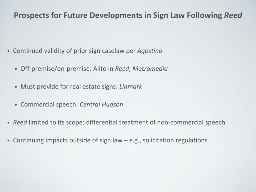 prospects for future developments in sign