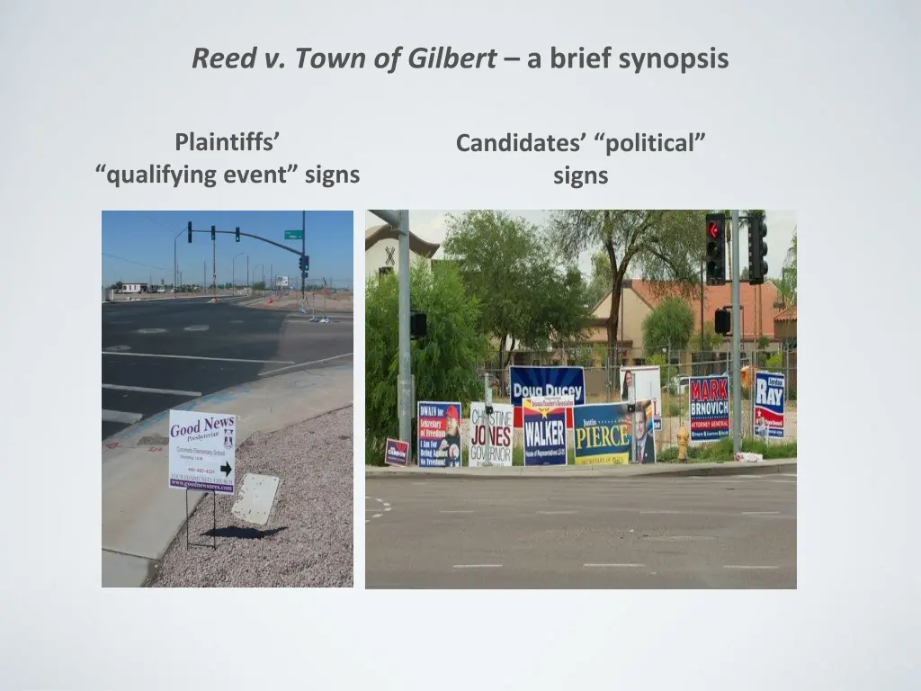 reed v town of gilbert a brief synopsis 2