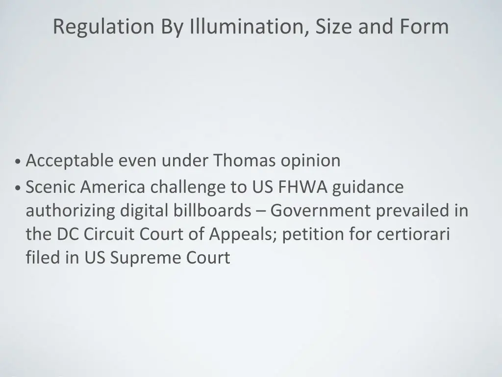 regulation by illumination size and form