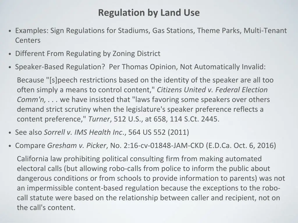 regulation by land use