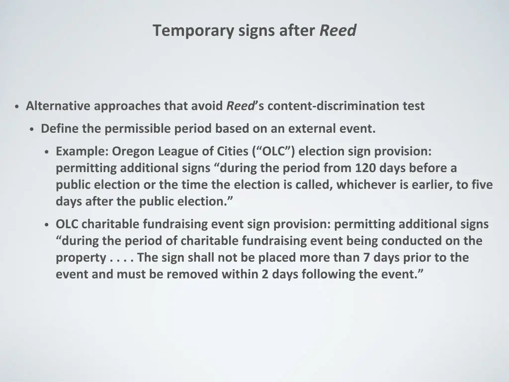 temporary signs after reed 2