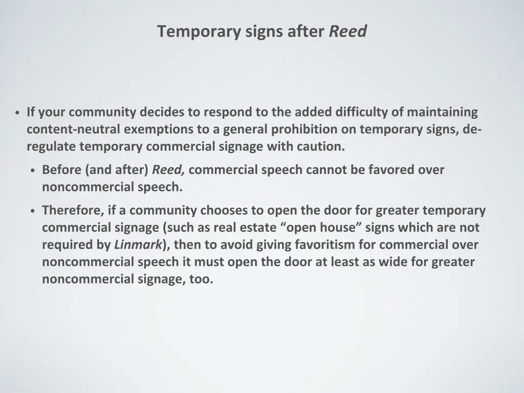 temporary signs after reed 4