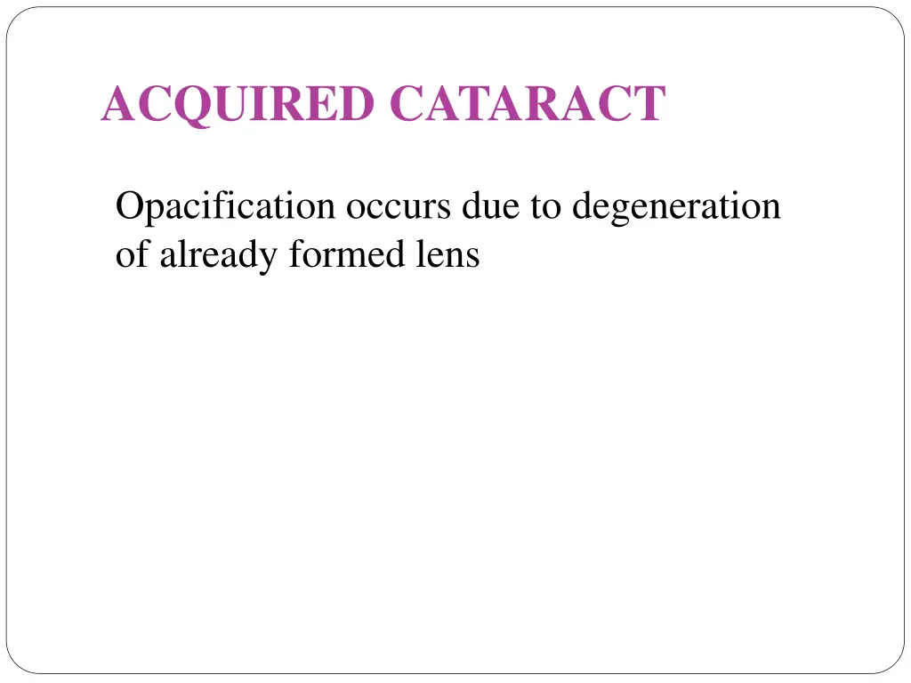 acquired cataract