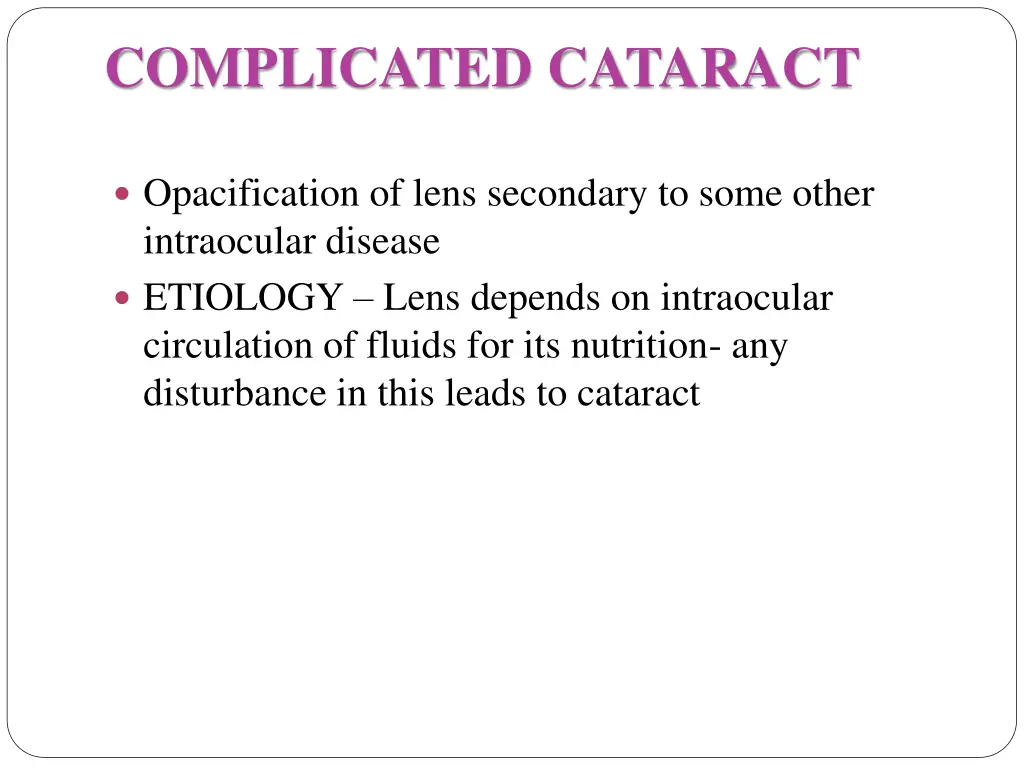 complicated cataract