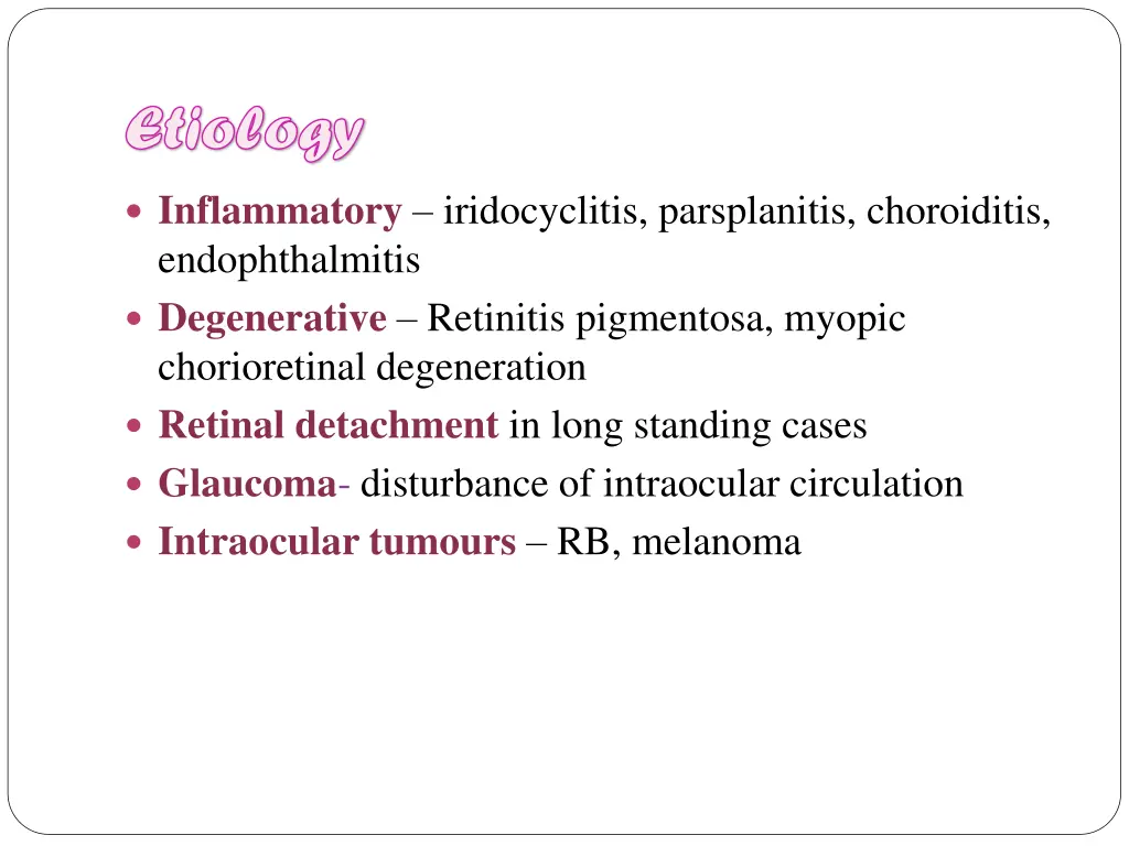 etiology etiology