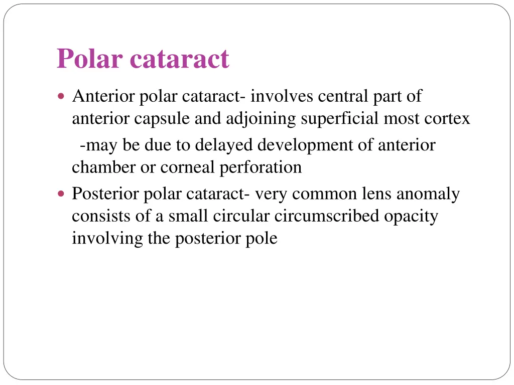 polar cataract