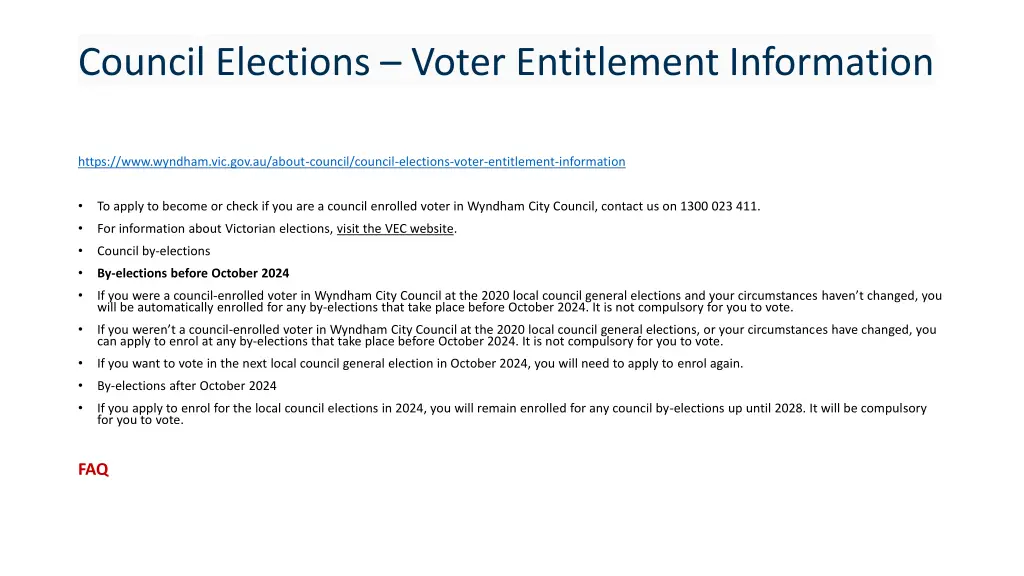 council elections voter entitlement information