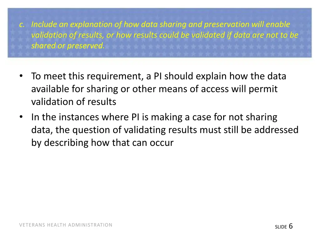 c include an explanation of how data sharing