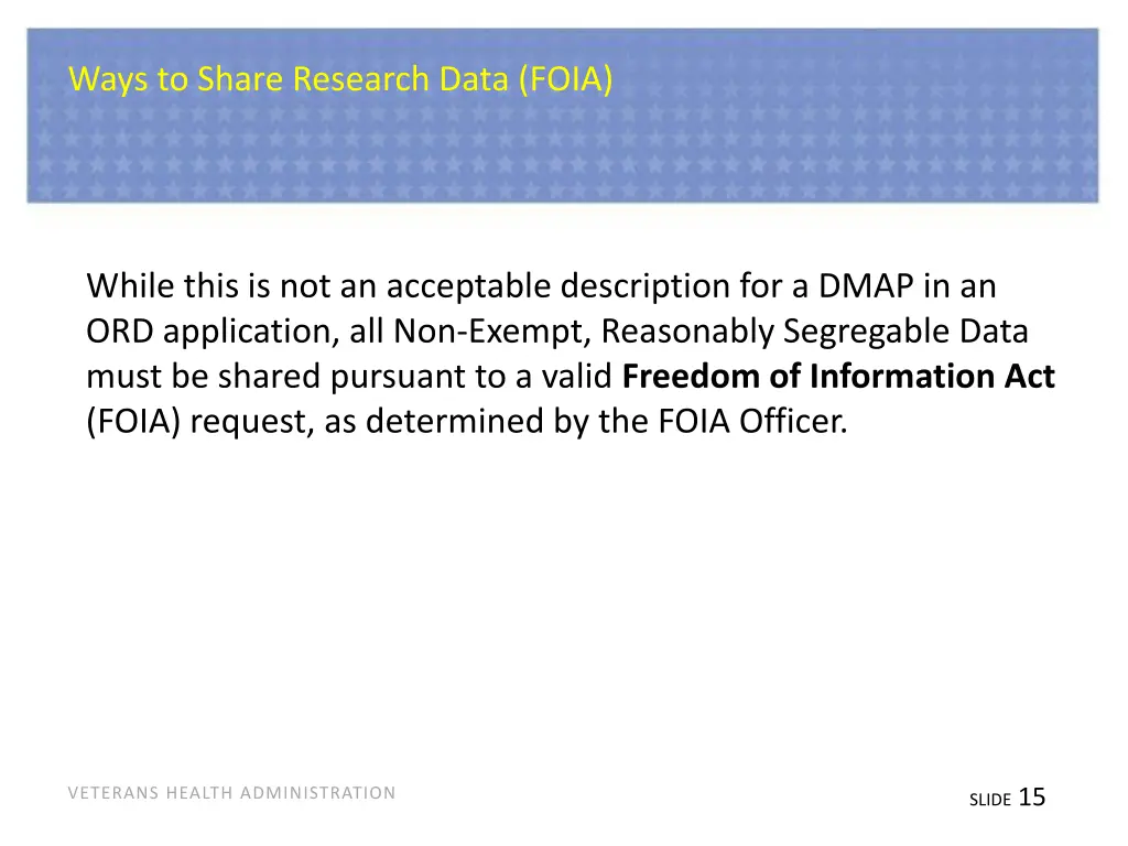 ways to share research data foia