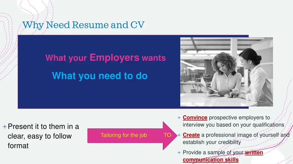 why need resume and cv 1