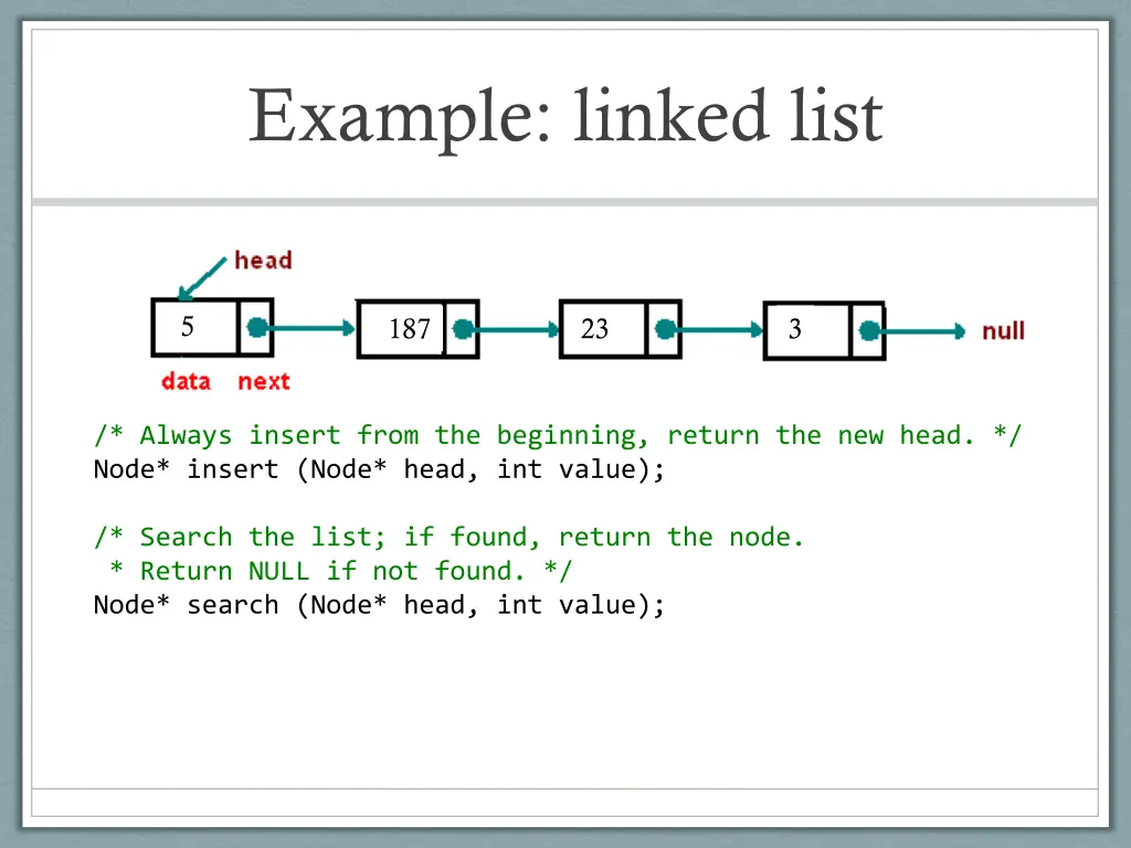 example linked list