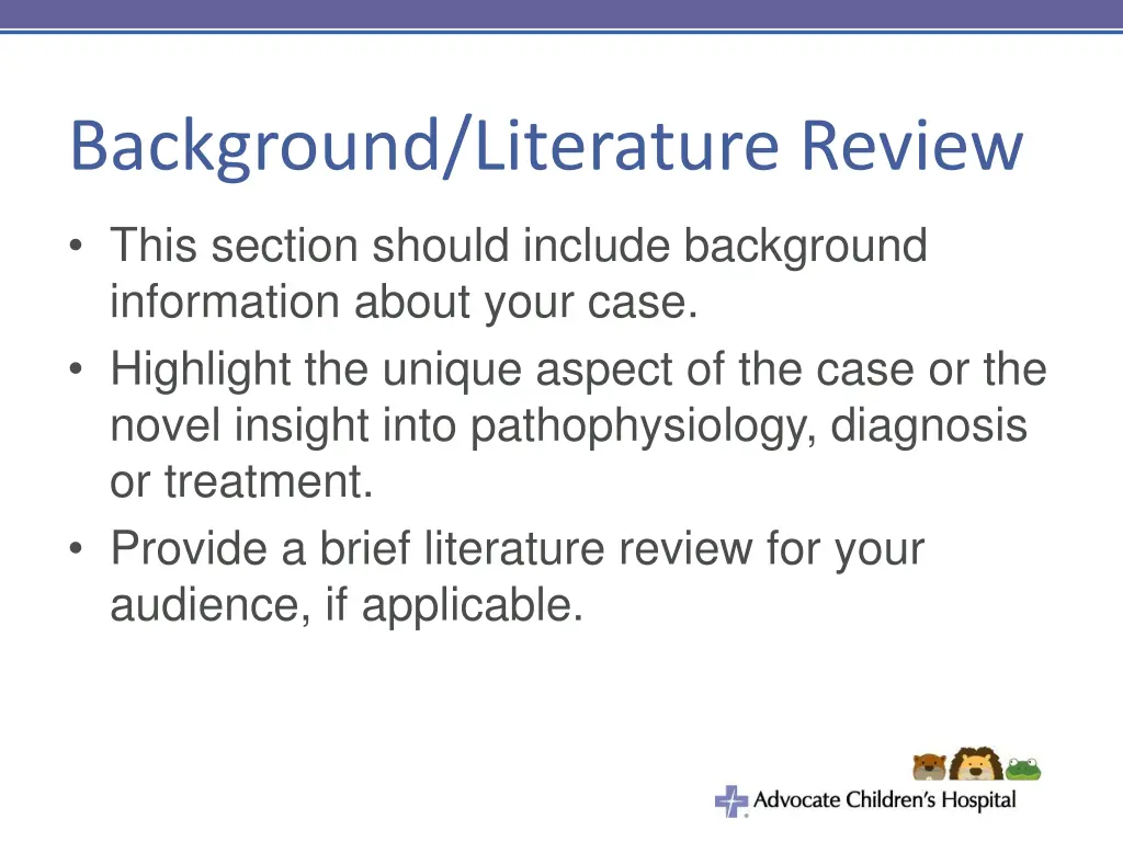 background literature review