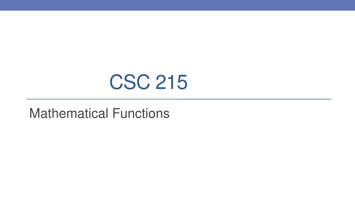 csc 215