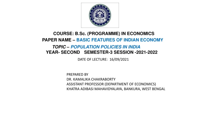 course b sc programme in economics