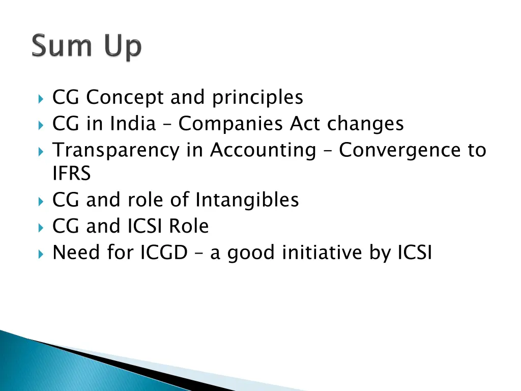 cg concept and principles cg in india companies