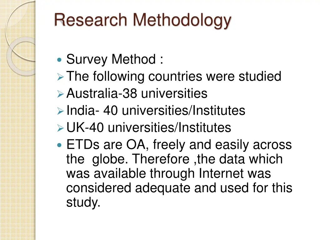 research methodology