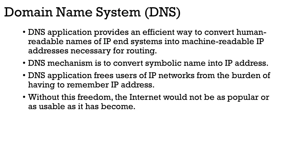 domain name system dns