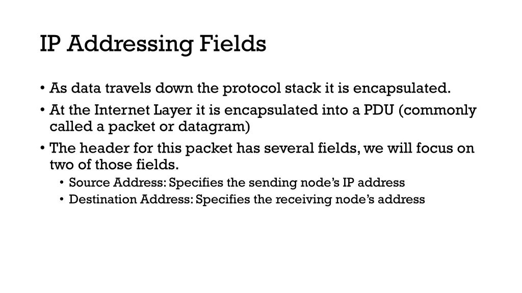 ip addressing fields