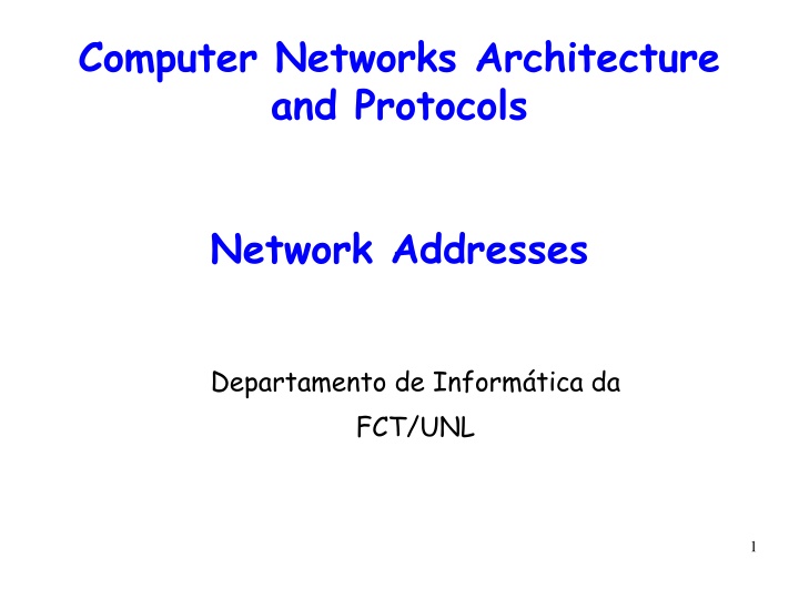 computer networks architecture and protocols