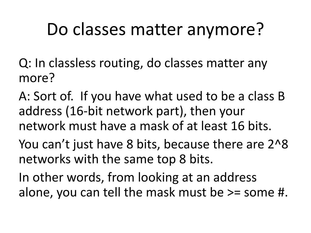 do classes matter anymore