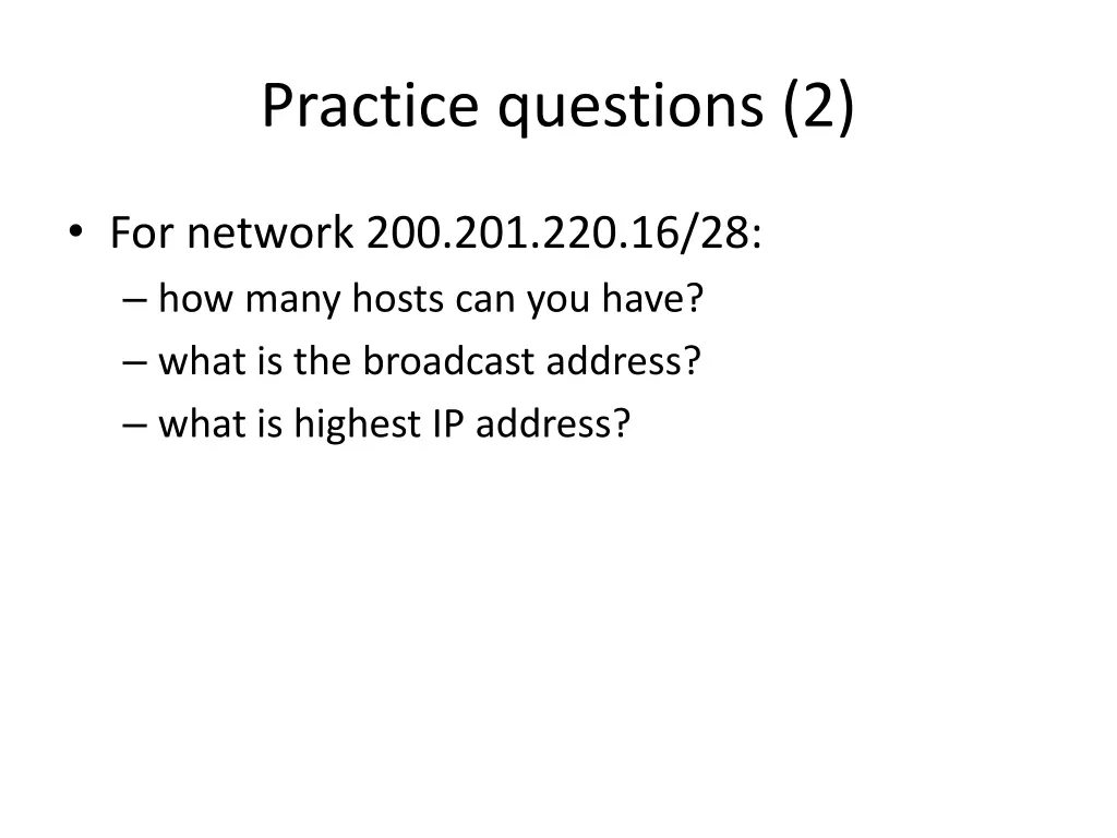 practice questions 2