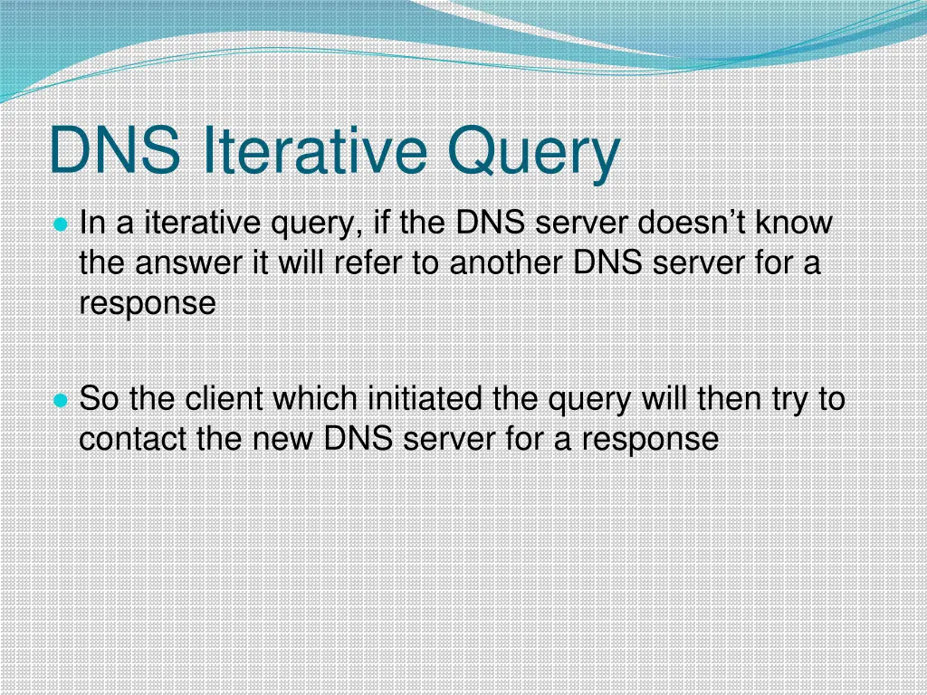 dns iterative query