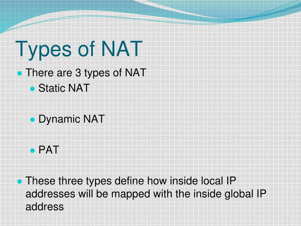 types of nat