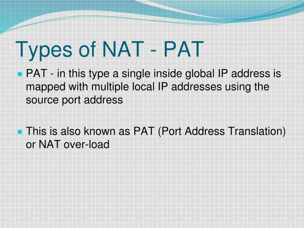 types of nat pat