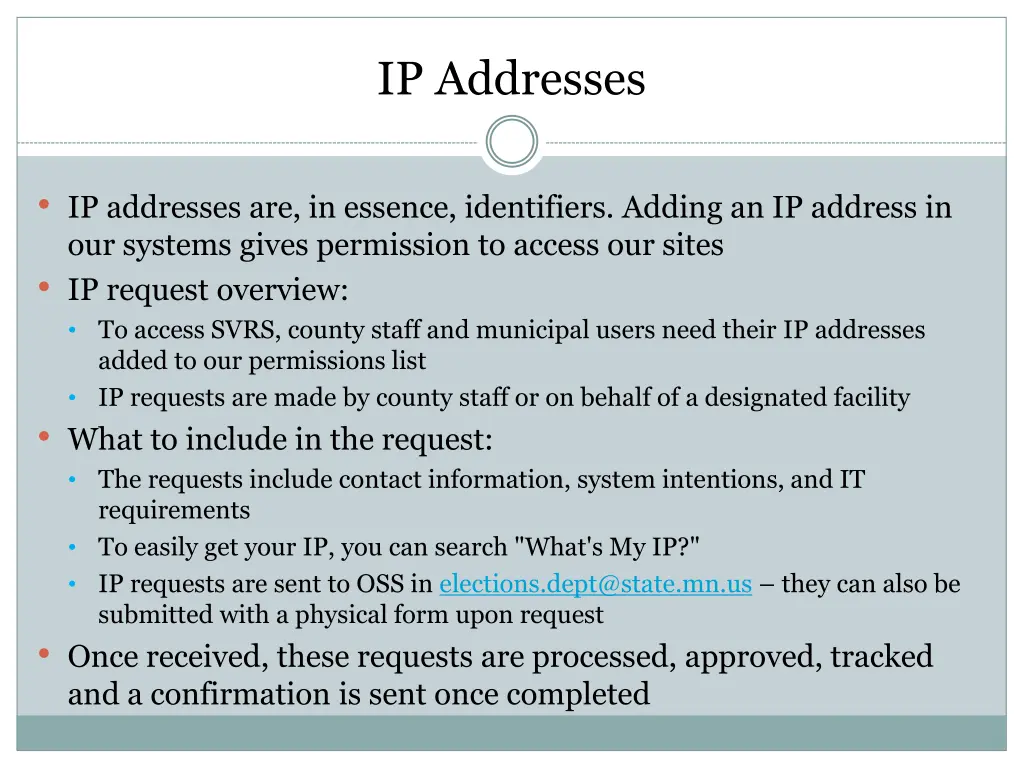 ip addresses