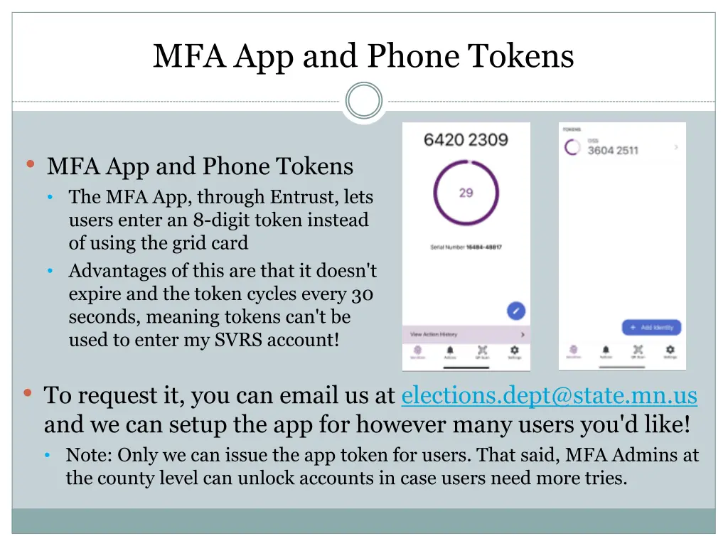 mfa app and phone tokens