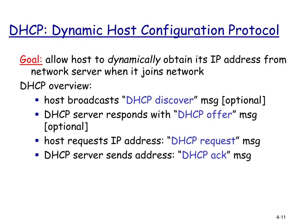 dhcp dynamic host configuration protocol