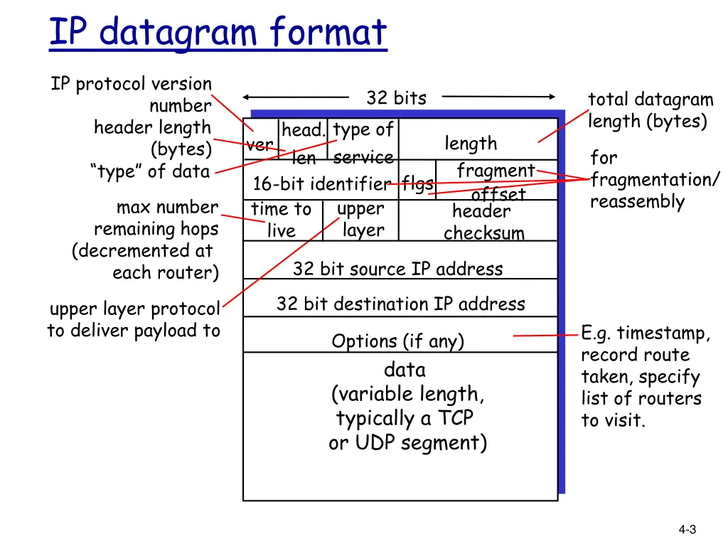 ip datagram format