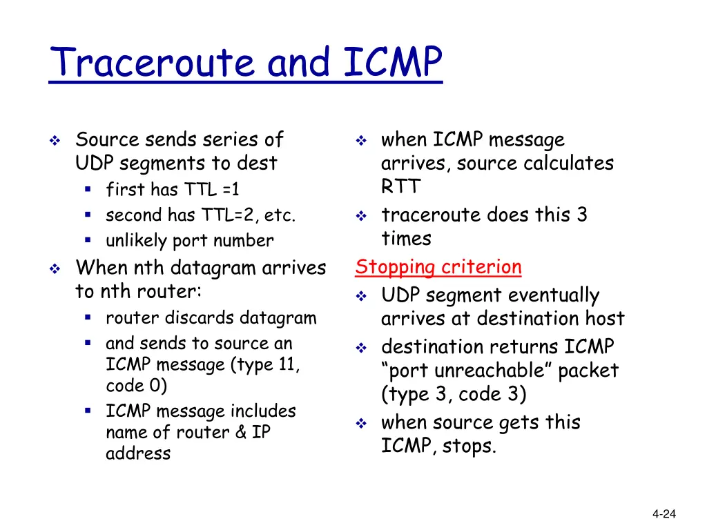 traceroute and icmp