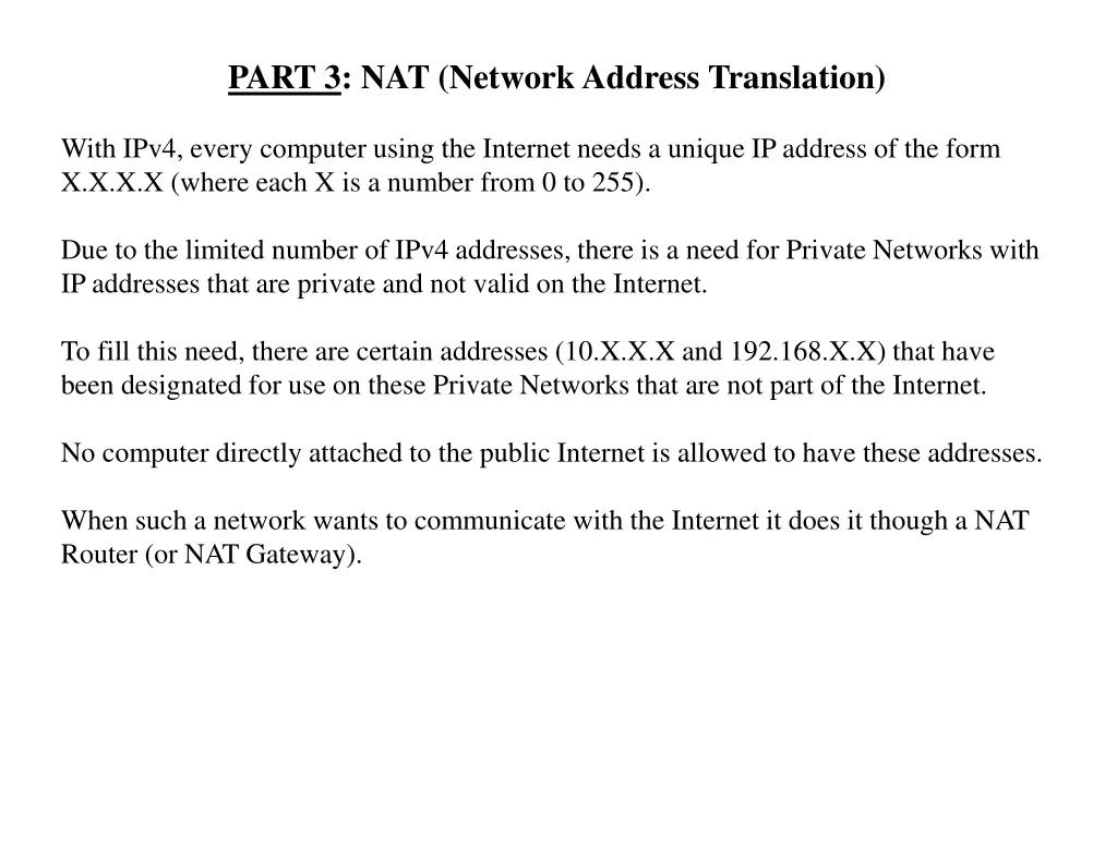 part 3 nat network address translation