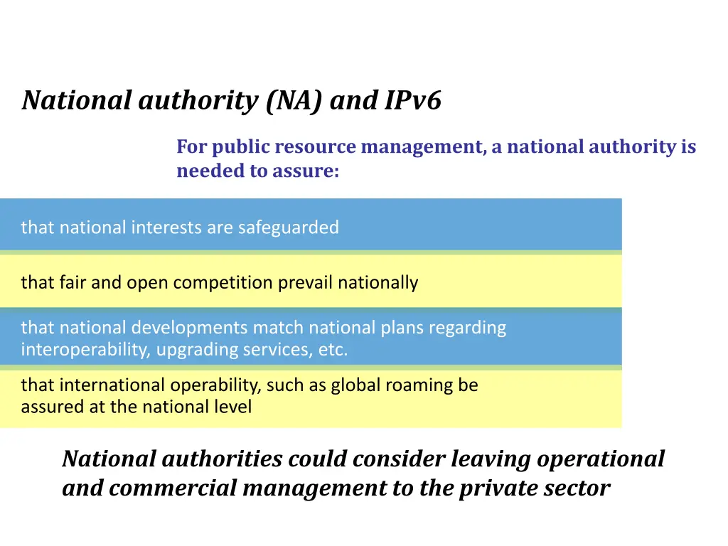 national authority na and ipv6