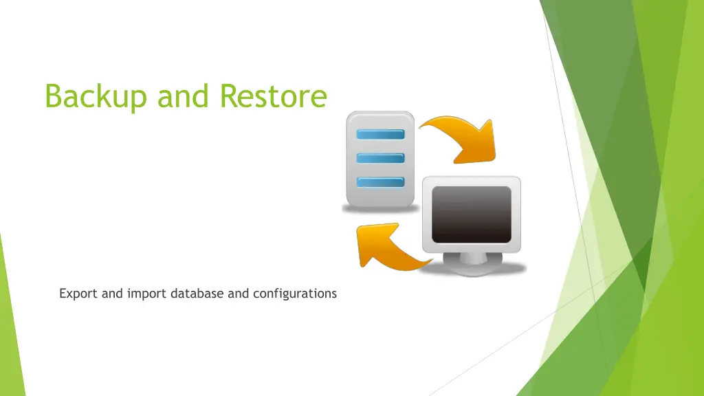 backup and restore