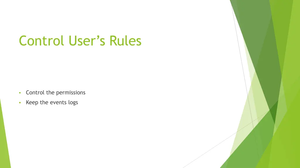 control user s rules