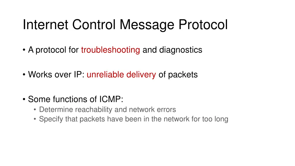 internet control message protocol